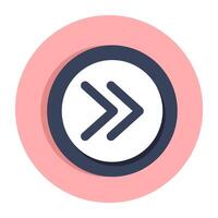 Modern style icon of fast forward arrow vector