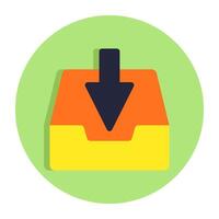 A premium download icon of inbox vector