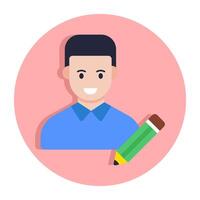 Modern design icon of edit profile vector