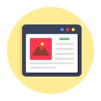 Conceptual flat design icon of web landscape vector
