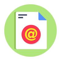 Editable design icon of email file vector