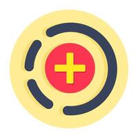 A unique design icon of plus sign vector