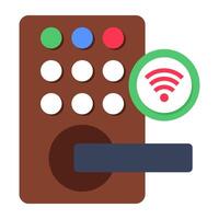 An Icon design of digital door lock vector