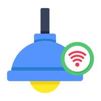 A Flat design icon of smart light vector
