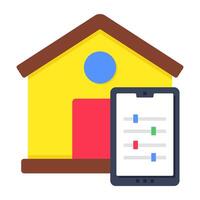 Creative design icon of mobile home Automation vector