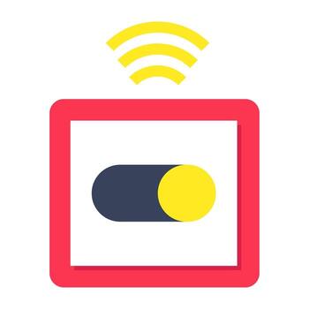 An Icon design of smart switchboard vector