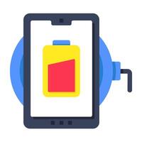 A trendy design icon of mobile battery vector