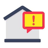 Premium design icon of house alert vector
