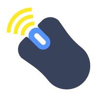A flat design icon of smart mouse vector