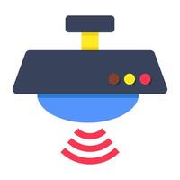 A beautiful design icon of smart smoke detector vector