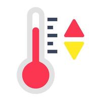 A trendy design icon of temperature fluctuation vector
