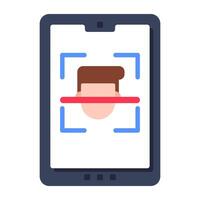 Perfect design icon of mobile face scan vector