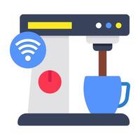 Creative design icon of smart coffee machine vector