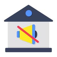 A colored design icon of house speaker off vector