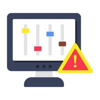 Modern design icon of equalizer error vector