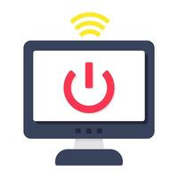 Creative design icon of smart lcd turn off vector