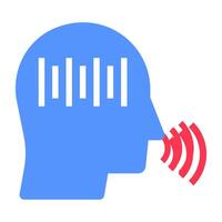 Premium design icon of speech recognition vector