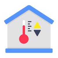 A colored design icon of house Temperature vector