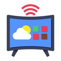 A beautiful design icon of smart lcd vector