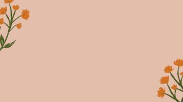 Hand-Drawn Flowers Frame Background video