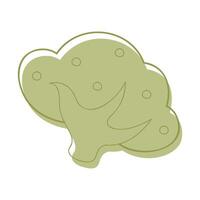 One bush color. Clip art for your projects. vector