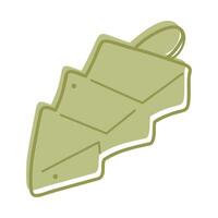 Ice cream in the shape of a fir-tree color. Clip art for your projects. vector