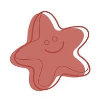 Sandbox mold in the shape of a starfish color. Clip art for your projects. vector