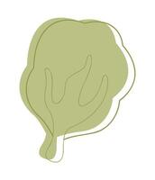 One tree color. Clip art for your projects. vector