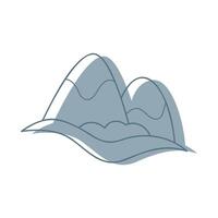 Two mountains color. Clip art for your projects. vector