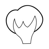 A bush in black outline. Clip art for your projects. vector