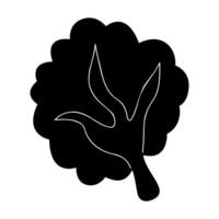 A tree in black and white colors. Clip art for your projects. vector
