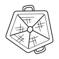 Baby sieve for sandbox in black outline. Clip art for your projects. vector