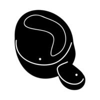 Hand made popsicle ice cream in black and white colors. Clip art for your projects. vector