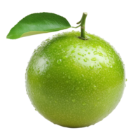 A green apple with a leaf on it png