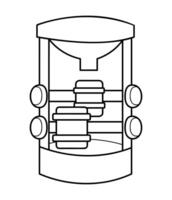 Sandbox mill in black outline. Clip art for your projects. vector