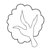 A tree in black outline. Clip art for your projects. vector