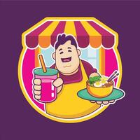 Drinks and Ramen Stalll vector