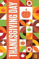 Happy Thanksgiving Day. Holiday concept. Template for background, banner, card, poster with text. vector