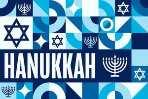 Happy Hanukkah. Holiday concept. Template for background, banner, card, poster with text. vector
