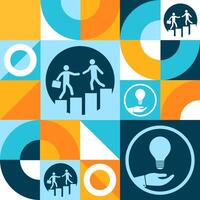 January is National Mentoring Month. Seamless geometric pattern. Template for background, banner, card, poster. vector