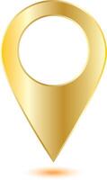 Gold Pin Map vector