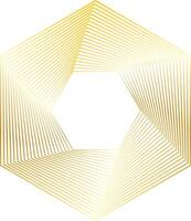 hexagon golden transparent vector