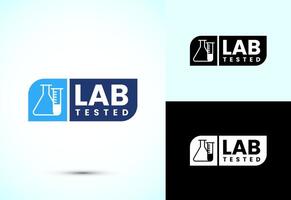 Lab tested icon. Laboratory testing product quality certificate symbol, Clinically certified vector