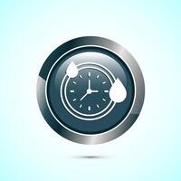 Quick dry icon design illustration. Fast dry cleaning service sign. Gray Color Round Button Design vector
