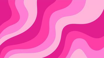 Pink Wavy Abstract Background, Trendy Psychedelic Retro Style Design. vector
