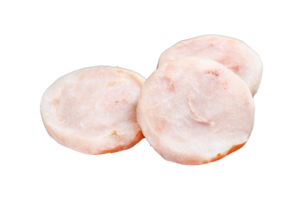 Fish cutlets from minced cod. Black background. Top view png