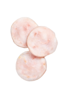Fish cutlets from minced cod. Black background. Top view png