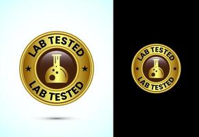 Lab tested icon. Laboratory testing product quality certificate symbol, Clinically certified vector
