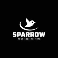 Bird with nest design. Bird watching sparrow logo design. Birding illustration vector