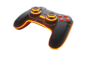 A sleek gaming controller with illuminated accents and ergonomic design, ideal for immersive gaming experiences. png